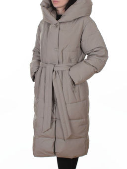 A625 GRAY/BEIGE Пальто зимнее женское (200 гр. био-пух)