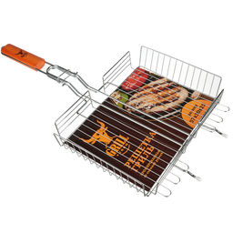 Решетка гриль хром со съёмной ручкой 57x30x24 глубина 5см, хромированна GRILLBOOM хром арт. 104-047