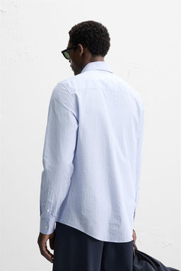 STRIPED SHIRT WITH CONTRAST COLLAR - Zara фото 3
