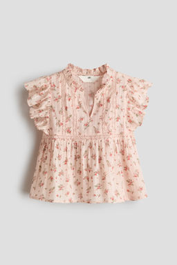 Blusa de algod?n con manga circular