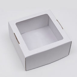 Цена за 5 шт. Коробка самосборная, с окном, крафт, белая, 23 х 23 х 12 см - Simaland фото 2