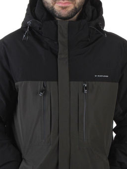 D6594 DK. GREEN/BLACK Куртка мужская зимняя (200 гр. холлофайбер)