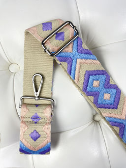 LACCOMA ремень 1000-22-5-икс беж/фиолет/голуб/розов полиэстр