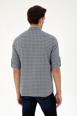 Мужская темно-синяя рубашка с длинным рукавом Неожиданная скидка в корзине - U.s. polo assn фото 5