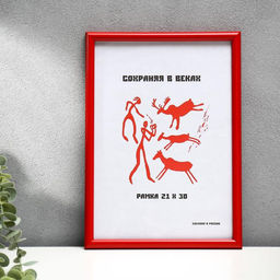 Фоторамка для фото 21×30 см Cedar, пластик, красный