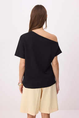 Ekru Regular/Normal Kal?p Kay?k Yaka K?sa Kollu 24/1 penye suprem Orme T-Shirt TWOSS26TS00184 - Trendyolmilla фото 8