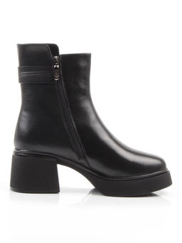 04-M3-5247 BLACK Ботинки зимние женские (натуральная кожа, натуральный мех)