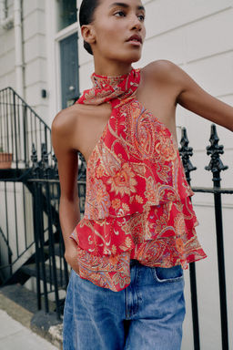 TOP HALTER LAZO / Multicolor - Zara фото 2