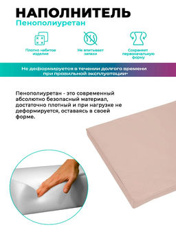 Подушка для садовой мебели, стула и кресла PO 53х50 см, пенополиуретан, термоватин, Оксфорд 600д