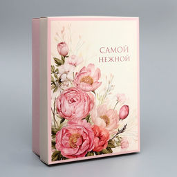 Цена за 5 шт. Коробка складная, крышка-дно, Самой нежной, 24?17?8 см без окна