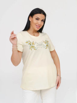 Футболка женская, цвет желтый