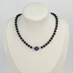 Колье из Обсидиана и Чароита