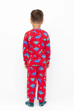 К 1552/насыщенно-красный,динозавры пижама дет - Crockid фото 7