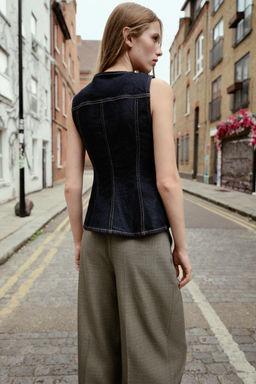 CHALECO Z1975 ENTALLADO DENIM / Azul - Zara фото 11
