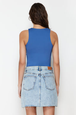 TRENDYOLMILLA Siyah Halter Yaka Vucuda Oturan Esnek Alttan C?tc?tl? Orme Body TWOSS20BD0044  фото 22