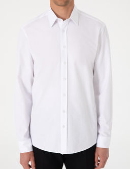 Beyaz Slim Fit Uzun Kollu G_mlek - Pierre cardin фото 6