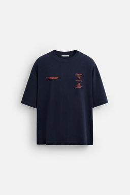 T-SHIRT WITH CONTRAST PRINTS - Zara фото 7