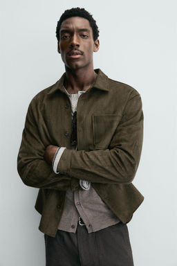 SOBRECAMISA EFECTO ANTE / Verde - Zara фото 5