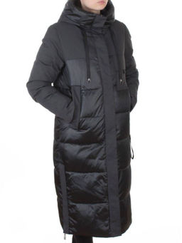 A81 DK. GRAY/GREEN Пальто зимнее женское (200 гр. холлофайбер)