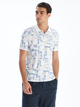 Polo Yaka Desenli Erkek Ti??rt