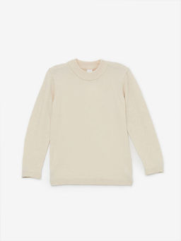 Bisiklet Yaka Uzun Kollu Triko Kazak