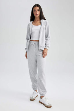 Толстовка обычного кроя на молнии с капюшоном - Defacto фото 2