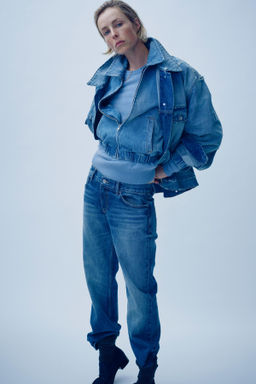 TRF RIPPED DENIM JACKET