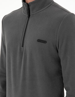 Antrasit Regular Fit Yar_m Fermuarl_ Polar Sweatshirt - Pierre cardin фото 7