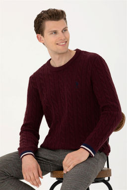 Мужской бордово-красный свитер - U.s. polo assn фото 8