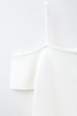 TOP RIB RAYAS / Blanco roto