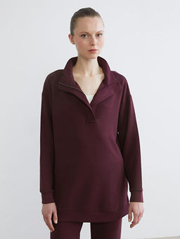 Dik Yaka Kad?n Sweatshirt Tunik