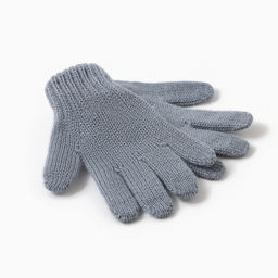 Цена за 2 шт. Перчатки для девочки, серые, размер 16