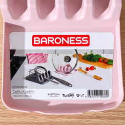 Подставка для крышек и кухонных принадлежностей BARONESS, 14×18×5 см, пластик, МИКС