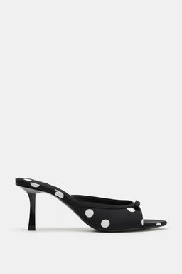 SANDALIA ESTAMPADA DETALLE LAZO / Negro - Zara фото 3