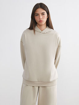 Oversize Kad?n Kal?n Hoodie