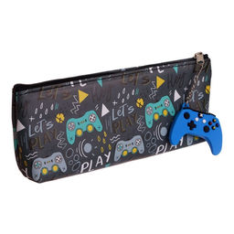 Пенал школьный на молнии «Джойстик», с подвеской, МИКС