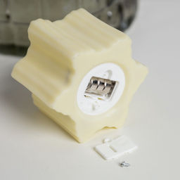 Цена за 12 шт. Светодиодная фигура «Снежинка» 7×8.5×8 см, пластик, от батареек AG13×3, свечение тёплое белое