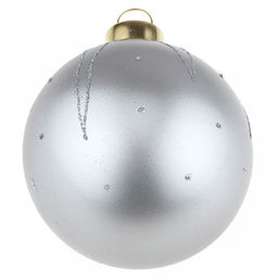 Елочная игрушка шар стеклянная д8см, серебро, ручная художественная роспись, подарочная упаковка (Россия) - Домашняя мода фото 3