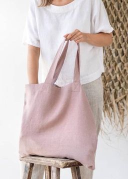 Большая льняная сумка