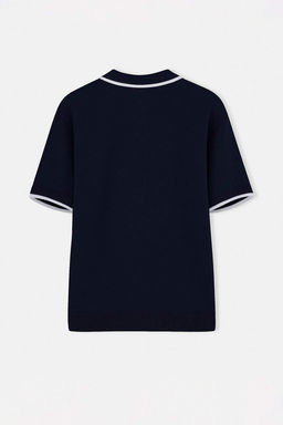 Lacivert Regular Polo Yaka Duz Polo Yaka T-shirt TMNSS26PO00026 - Trendyolmilla фото 4