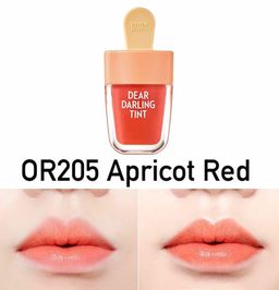 Etude House Dear Darling Water Gel Tint Apricot Red Увлажняющий гелевый тинт для губ Красный Абрикос  фото 3