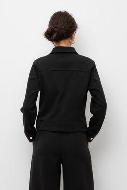 ЕВТ 3298/темный черный жакет жен