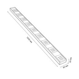 ULO-EL120B-100W/4000K/K SILVER LINKABLE Светильник светодиодный накладной, соединяемый. Белый свет (4000K). Корпус серебристый. Угол 60 градусов. ТМ Uniel