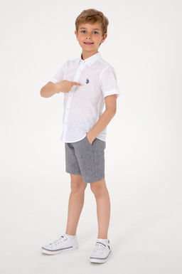 Erkek _ocuk Beyaz K_sa Kollu G_mlek Sepette S_rpriz _ndirim - U.s. polo assn фото 3