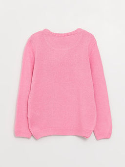 Bisiklet Yaka Uzun Kollu K?z ?ocuk Triko Kazak - Waikiki фото 2