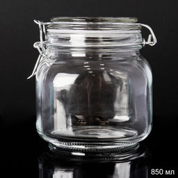 Банка для сыпучих с бугельным замком 850 мл / O802 /уп 36/ - Галеонтрейд фото 2