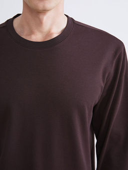 Bisiklet Yaka Uzun Kollu Erkek Sweatshirt