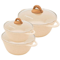 Набор кастрюль Гармония Оникс 2л, 3л, 4л с кр., нКас02он,,