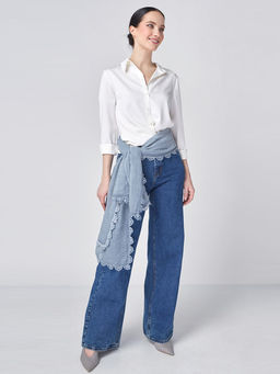 Большой, мягкий, тонкий и очень нежный двусторонний палантин с рисунком. - Tantino фото 3