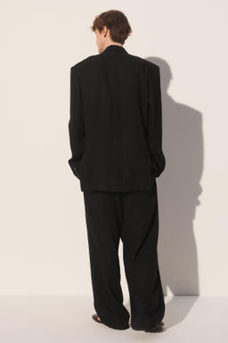 BLAZER CRUZADA TRAJE LINO - LYOCELL / Negro - Zara фото 4